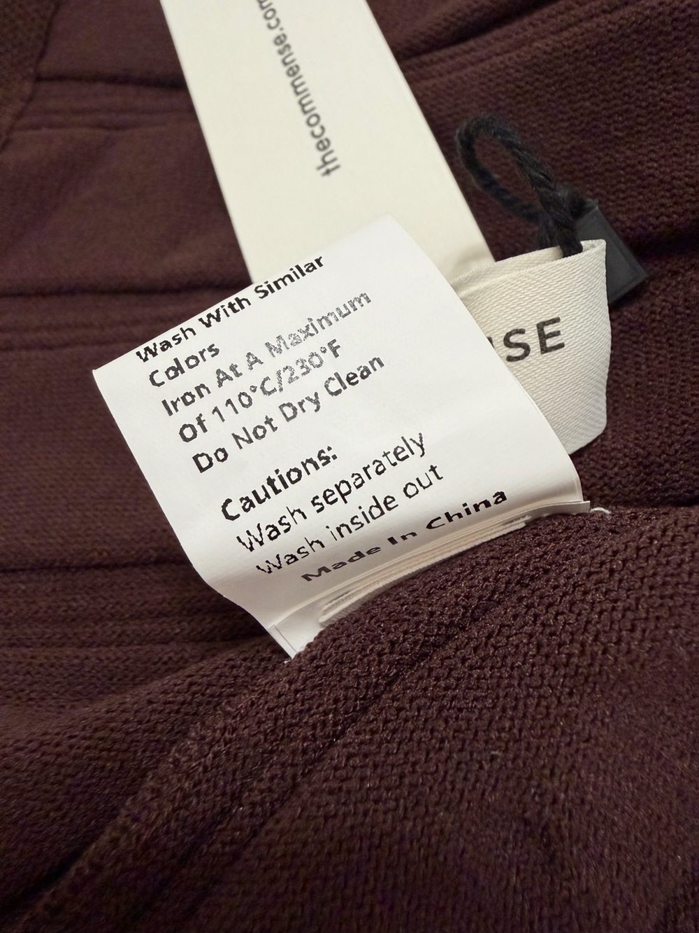Commense Espresso Brown Mock Neck Flared Sweater Mini Dress Small NWT - Picture 9 of 9